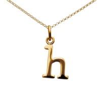 Personalised Gold Letter h Necklace