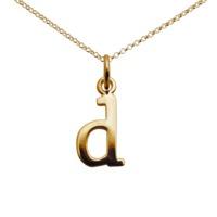 Personalised Gold Letter d Necklace