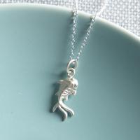 personalised silver fish necklace