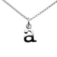 Personalised Silver Letter a Necklace