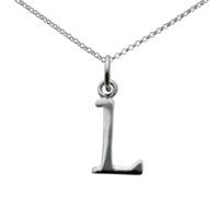 Personalised Silver Letter L Necklace