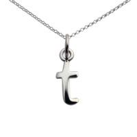 Personalised Silver Letter t Necklace