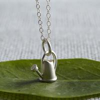 Personalised Silver Watering Can Necklace