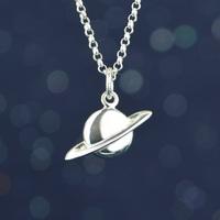Personalised Silver Planet Necklace