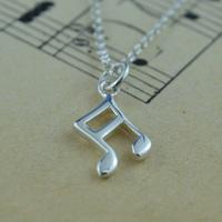 Personalised Silver Music Note Necklace