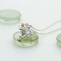Personalised Silver Frog Necklace