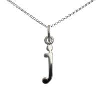 Personalised Silver Letter j Necklace