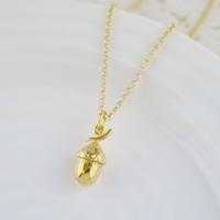 Personalised Gold Acorn Necklace