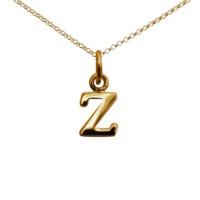 Personalised Gold Letter z Necklace