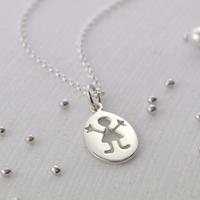 Personalised Silver Girl Necklace