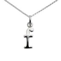 Personalised Silver Letter f Necklace