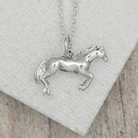Personalised Silver Horse Necklace