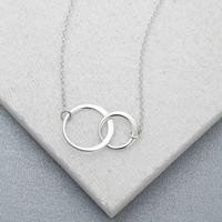 Personalised Silver Linked Circles Necklace
