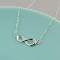 Personalised Silver Infinity Necklace