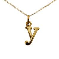 Personalised Gold Letter y Necklace