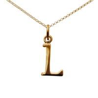 Personalised Gold letter L Necklace