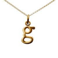Personalised Gold Letter g Necklace