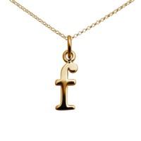 Personalised Gold Letter f Necklace