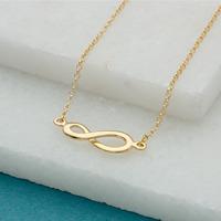 personalised gold infinity necklace