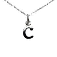 Personalised Silver Letter c Necklace