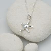 Personalised Silver Starfish Necklace