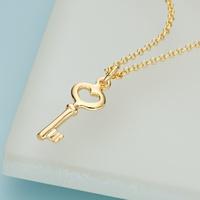 Personalised Gold Key Necklace