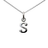 Personalised Silver Letter s Necklace