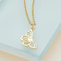 Personalised Gold Butterfly Necklace