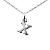 Personalised Silver Letter x Necklace