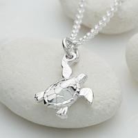 Personalised Silver Turtle Necklace