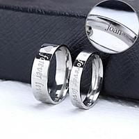 Personalized Gift Couple Rings Stainless Steel Engraved Jewelry