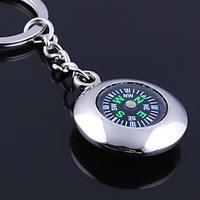 Personalized Engraved Gift Round Compass Shaped Keychain