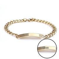 Personalized Gift Bracelet Stainless Steel Engraved Jewelry