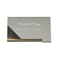 Personalized Father\'s Day Gift Siler Metal Engraved Business Card Holder