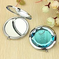 Personalized Gift Heart and Lover Pattern Chrome Compact Mirror