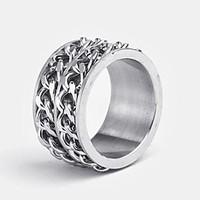 personalized gift mens ring stainless steel engraved jewelry