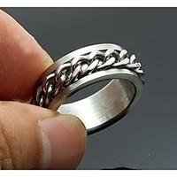 personalized gift mens ring stainless steel engraved jewelry