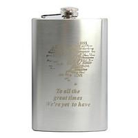 Personalized Gift 9oz Stainless Steel Hip Flask Heart