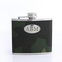 Personalized Gift Period 5oz PU Leather Capital Letters Flask