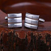 Personalized Gift Squared Engraved Cufflinks