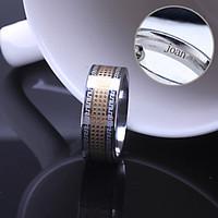 personalized gift unisex ring stainless steel engraved jewelry