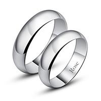 personalized gift simple 925 sterling silver couples rings