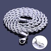 Personalized Gift Fashion Stainless Steel Jewelry Engraved Chain Necklace 0.4cm Width