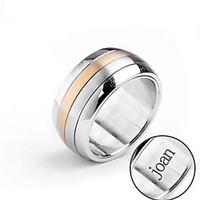 personalized gift mens ring stainless steel engraved jewelry