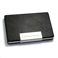 personalized black metal card case