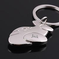 personalized engraved gift creative plane shaped keychain