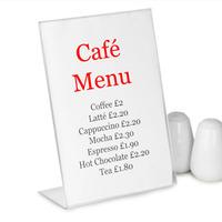 Perspex Angled Menu Holder A5 (Single)