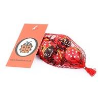 Personalised net of chocolate ladybirds