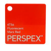 Perspex Cast Acrylic Sheet 1000 x 500 x 5mm Fluorescent Mars Red