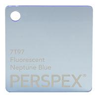 Perspex Cast Acrylic Sheet 600 x 400 x 3mm Fluorescent Neptune Blue